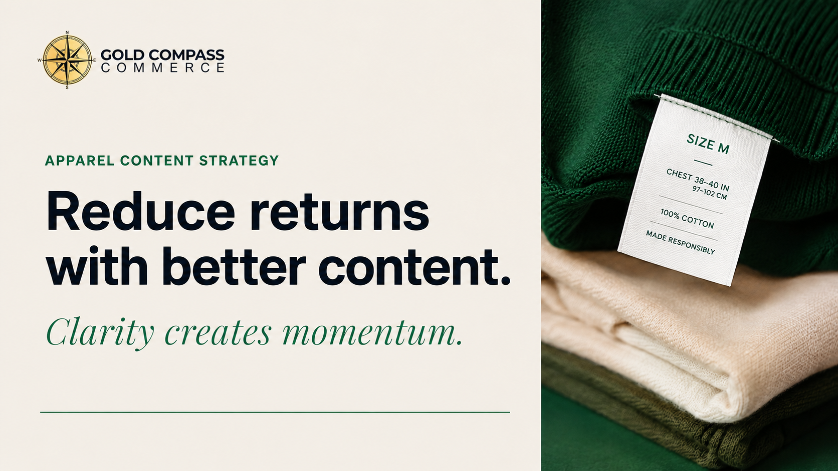 Gold Compass Commerce insight on reducing Amazon apparel returns with better content