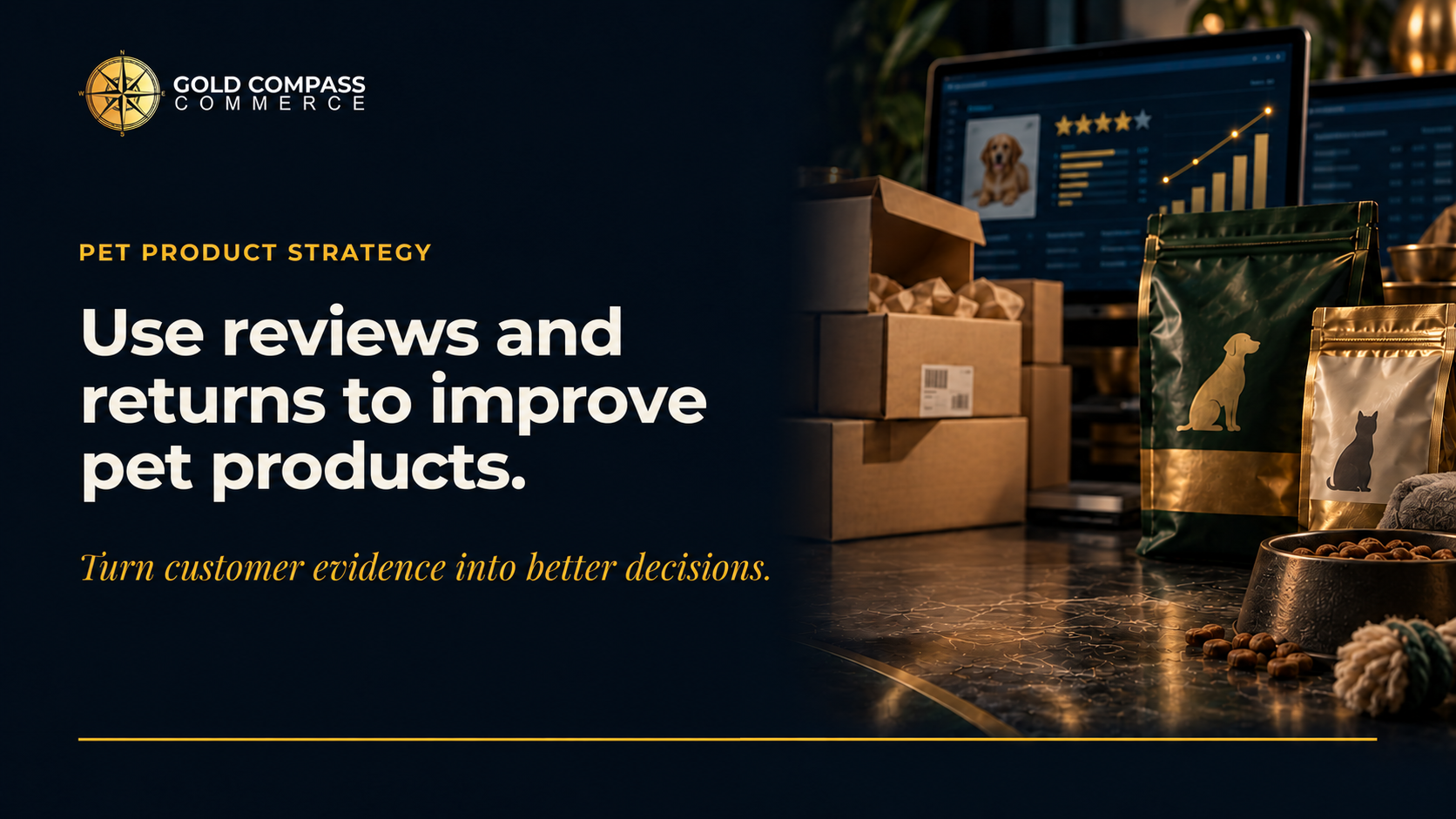 Gold Compass Commerce insight on using reviews and returns to improve pet product strategy