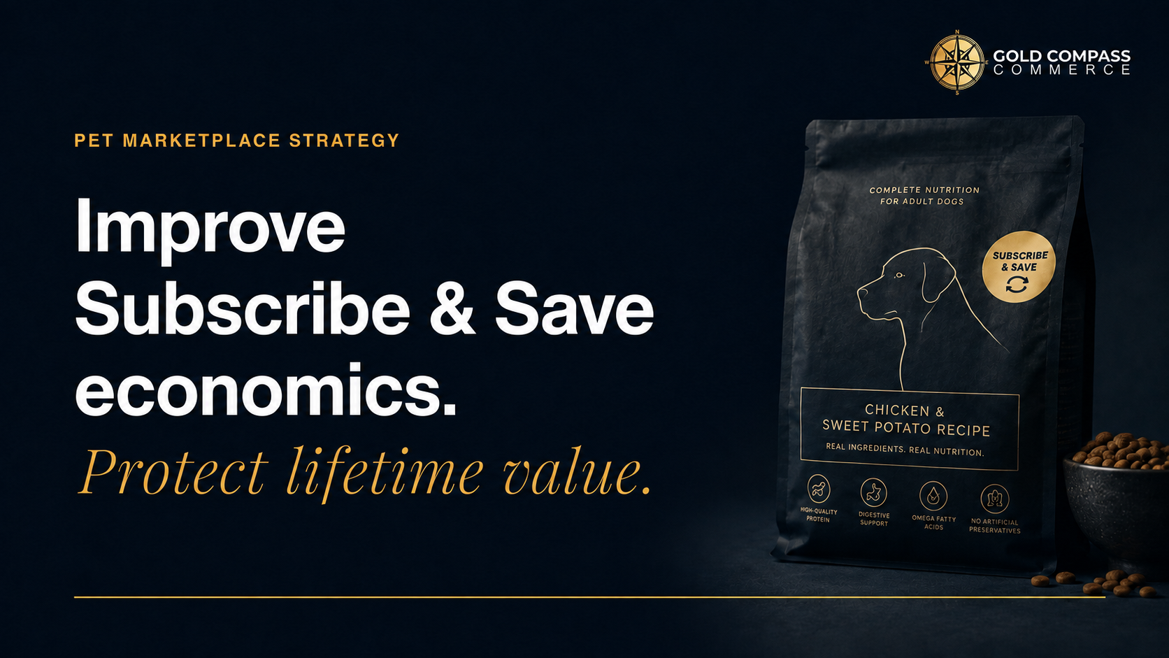 Gold Compass Commerce insight on Subscribe & Save economics for pet brands