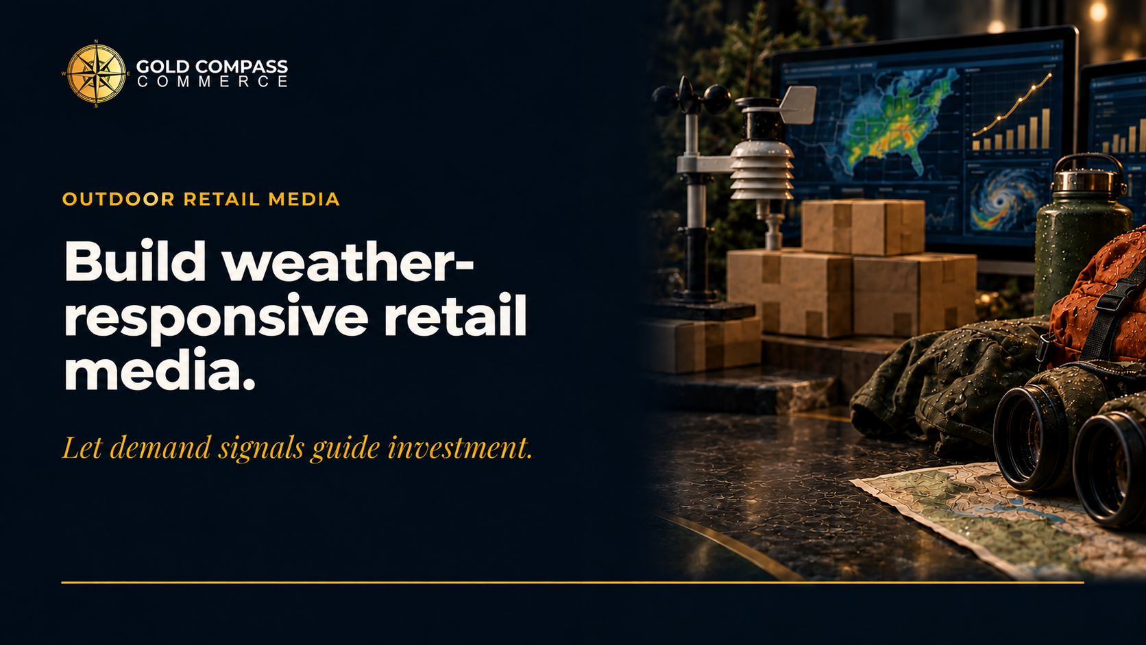 Gold Compass Commerce insight on weather responsive retail media for outdoor brands